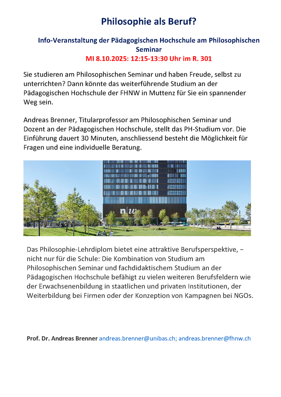 Philosophie als Beruf